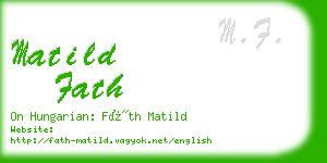 matild fath business card